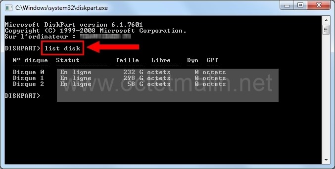 Diskpart Creer Une Cle Usb Bootable Pour Installer Un Systeme Ou Live Cd Winpe Www Octetmalin Net